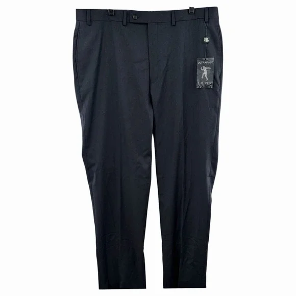Lauren Ralph Lauren‎ Dress Pants Mens 39x34 Navy Classic Fit Ultraflex Stretch